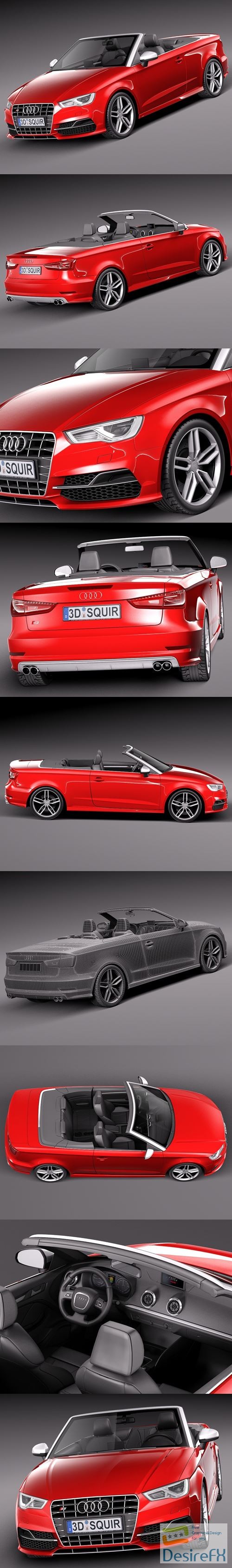 Audi S3 Cabriolet 2015 3D Model