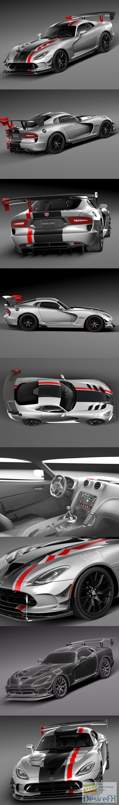 Dodge Viper ACR 2016 3D Model