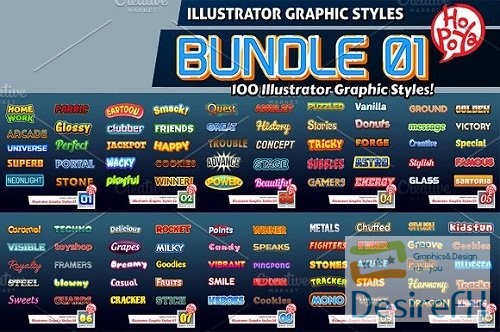 Illustrator Graphic Styles Bundle 01 - 778547