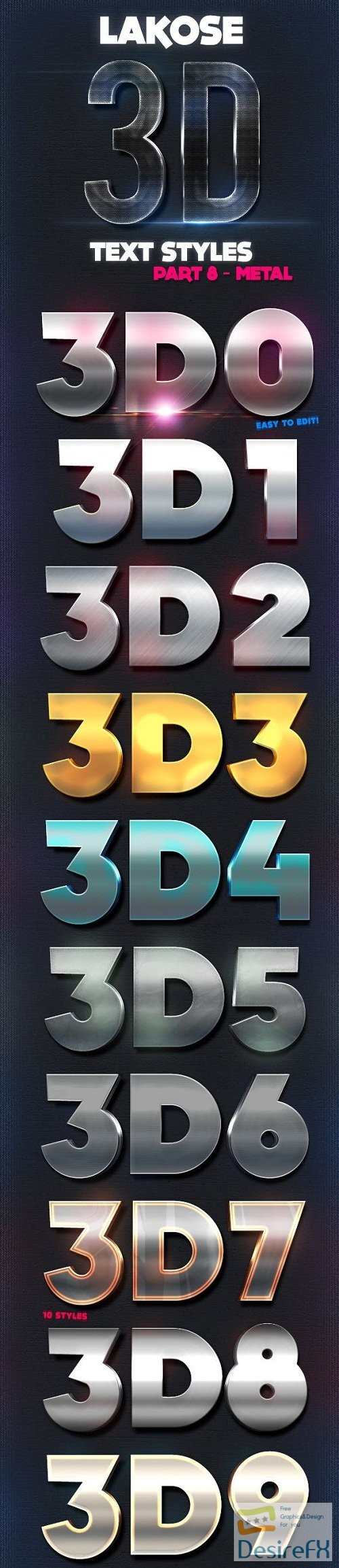 Lakose 3D Text Styles Part 8 8713267