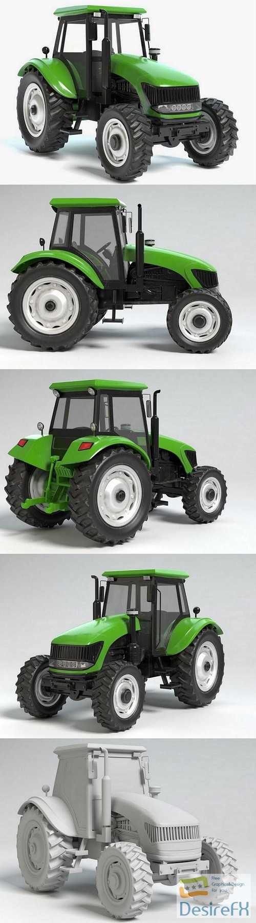 Generic farmers tractor 3D Model