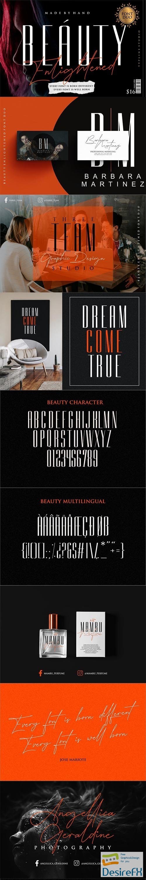CreativeMarket - Beauty Enlightened New Duo 3611501