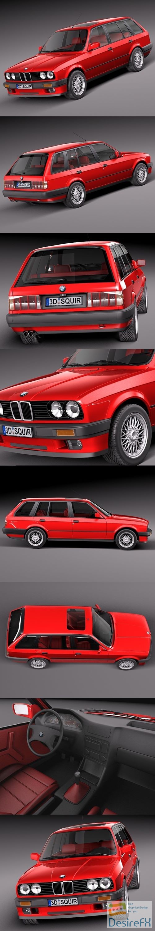 BMW e30 316i Touring 3D Model