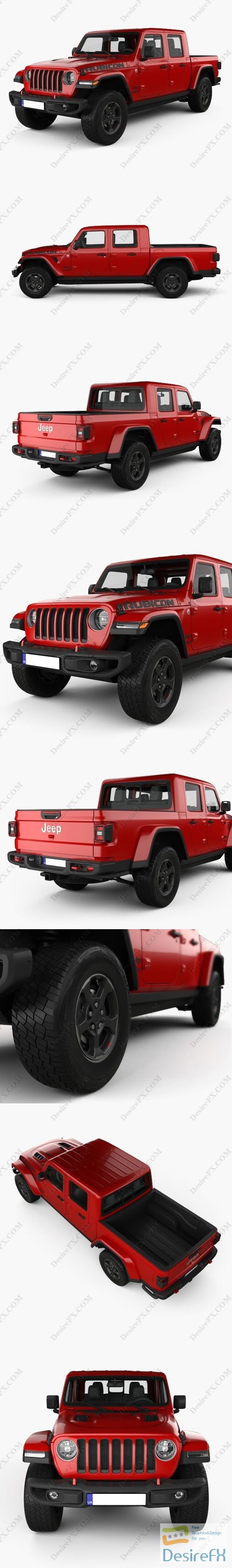 Jeep Gladiator Rubicon 2020 3D Model