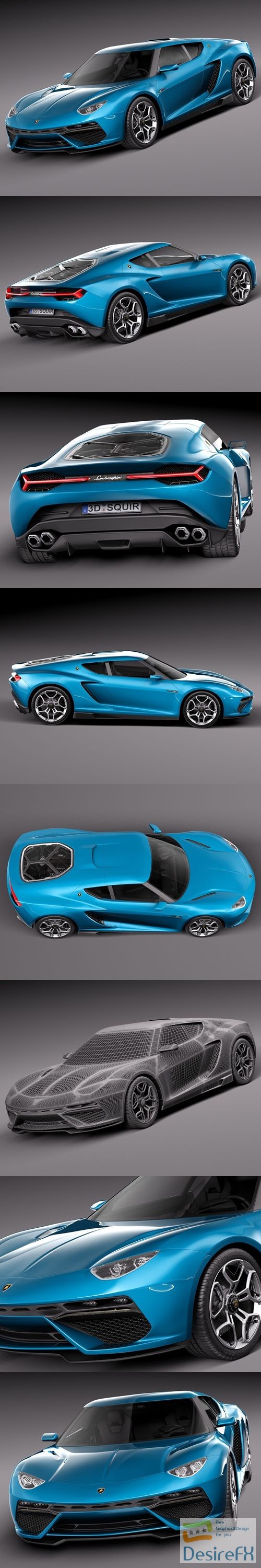 Lamborghini Asterion LPI 910-4 Concept 2014 3D Model