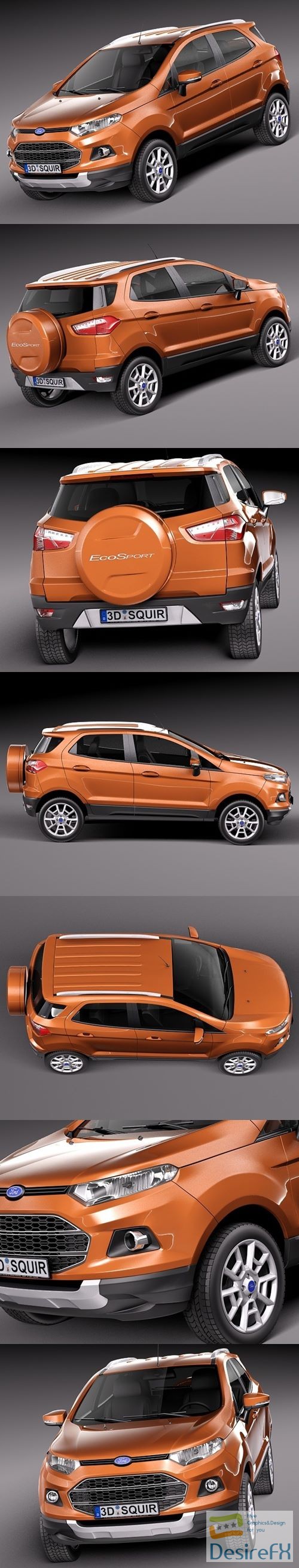 Ford EcoSport 2014 3D Model