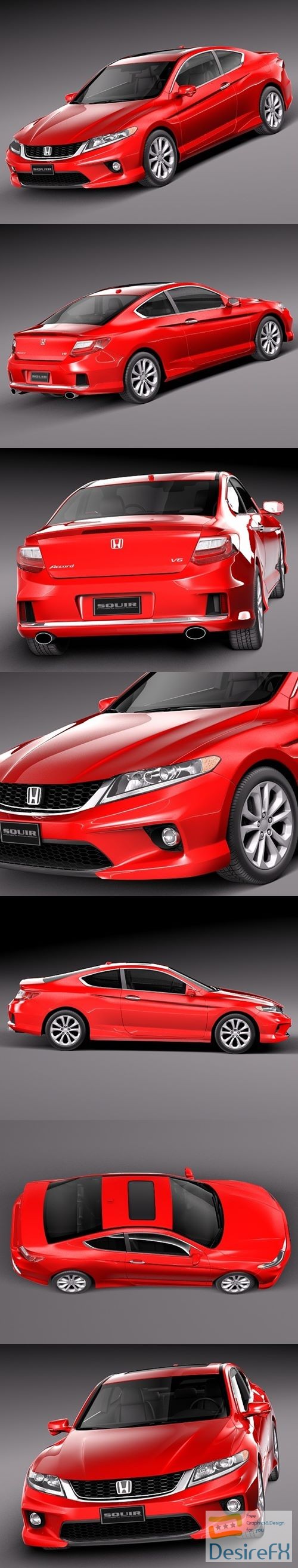 Honda Accord Coupe 2013 3D Model