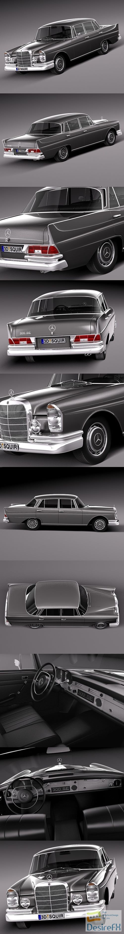 Mercedes-Benz 300SE W112 1961-1965 3D Model