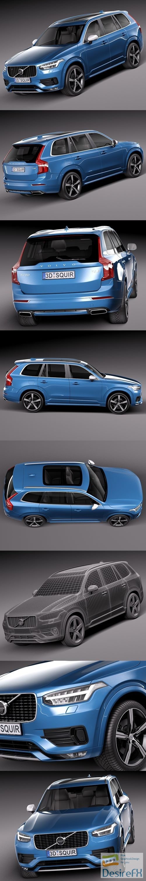 Volvo XC90 R-design 2015 3D Model