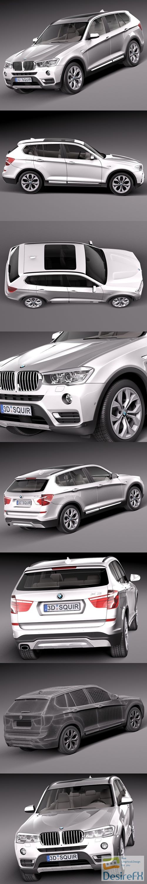 BMW X3 2015 3D Model