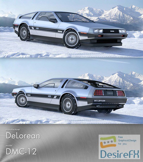 DeLorean DMC-12 3D Model