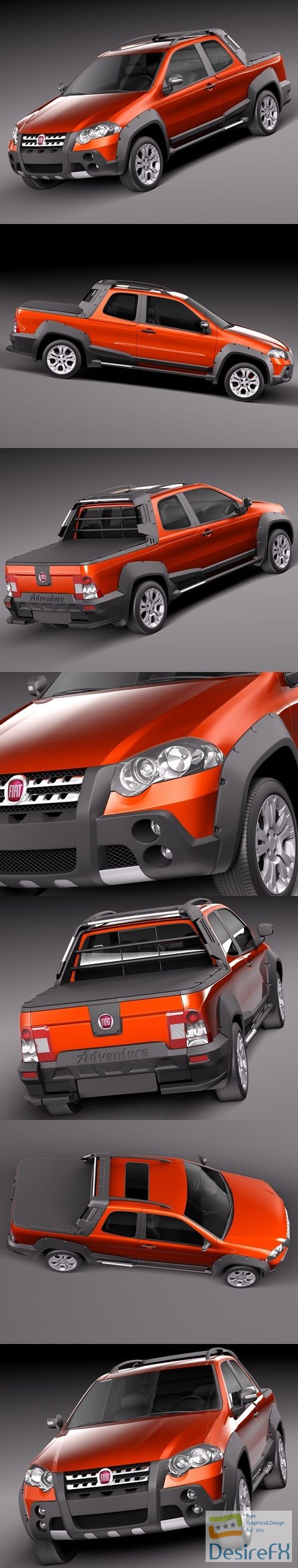 Fiat Strada Adventure 2013 3D Model
