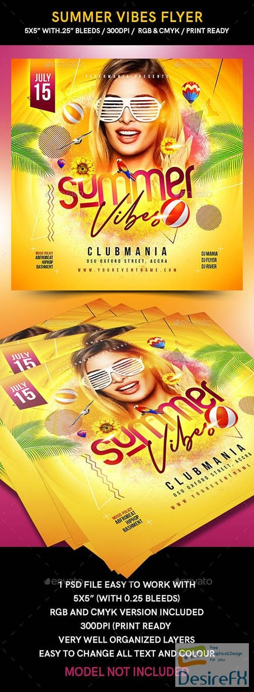 GraphicRiver - Summer Vibes Flyer 23557663