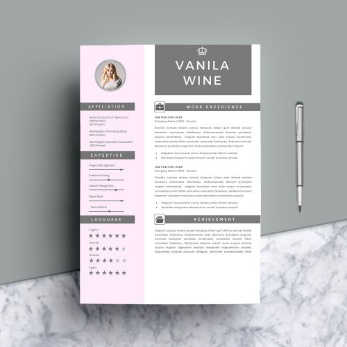 CreativeMarket - Creative Resume Template 4 Pages 3168695