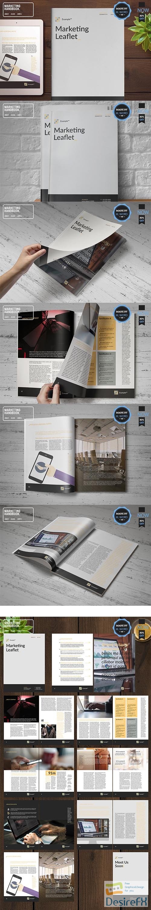 CreativeMarket - Marketing HandBook With Tan Accent 3702595