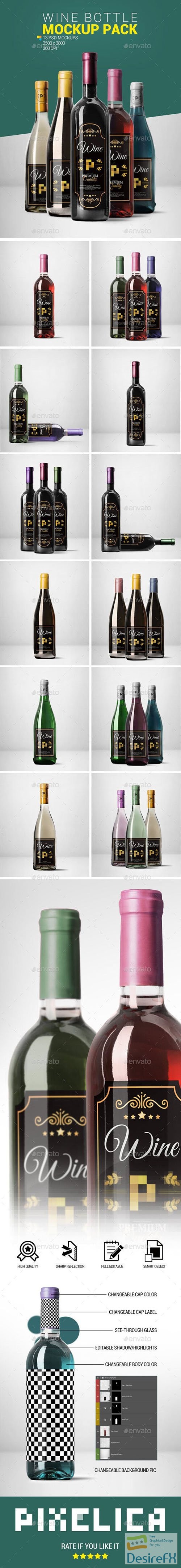 Wine Bottle Mockup Pack 2 23583281