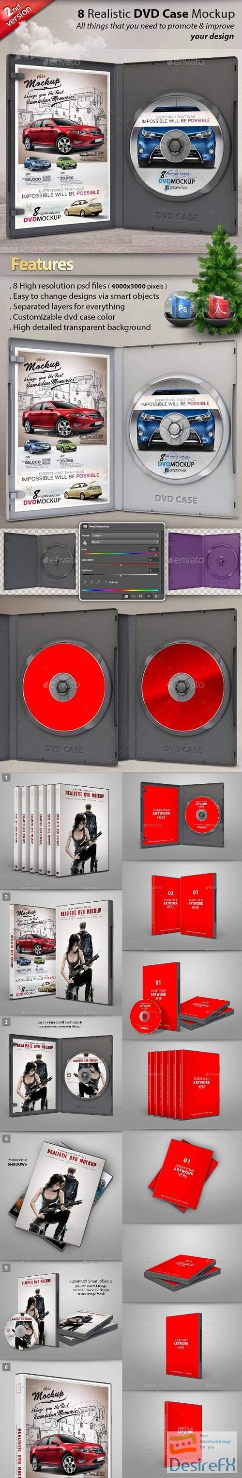 Realistic DVD/CD Case Mockup  23803155