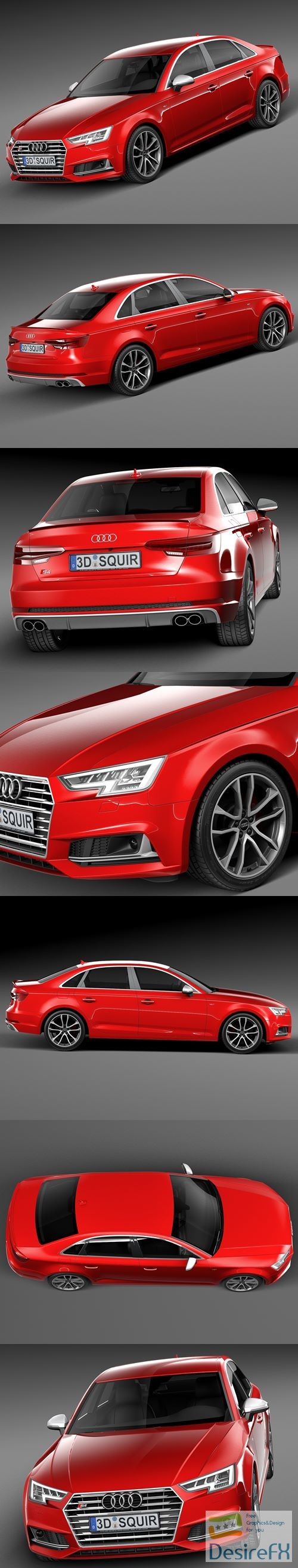 Audi S4 sedan 2017 3D Model