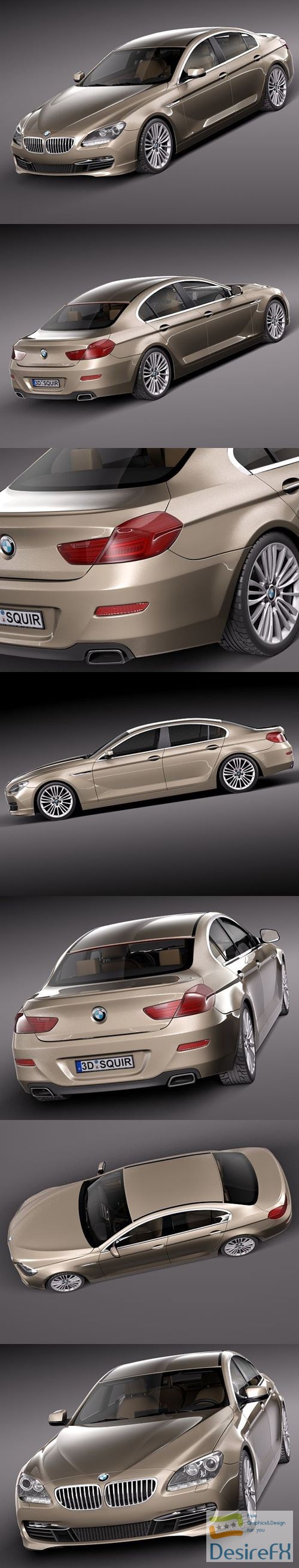 BMW 6 series Gran Coupe 2013 3D Model