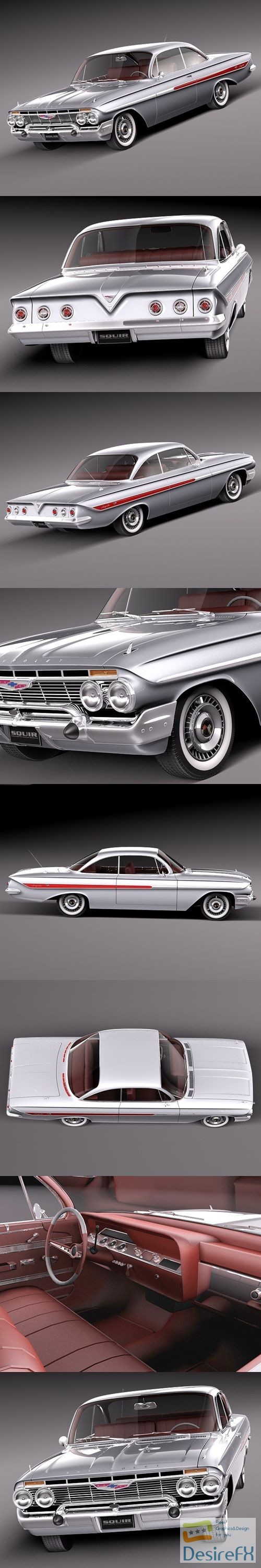 Chevrolet Impala Coupe 1961 3D Model