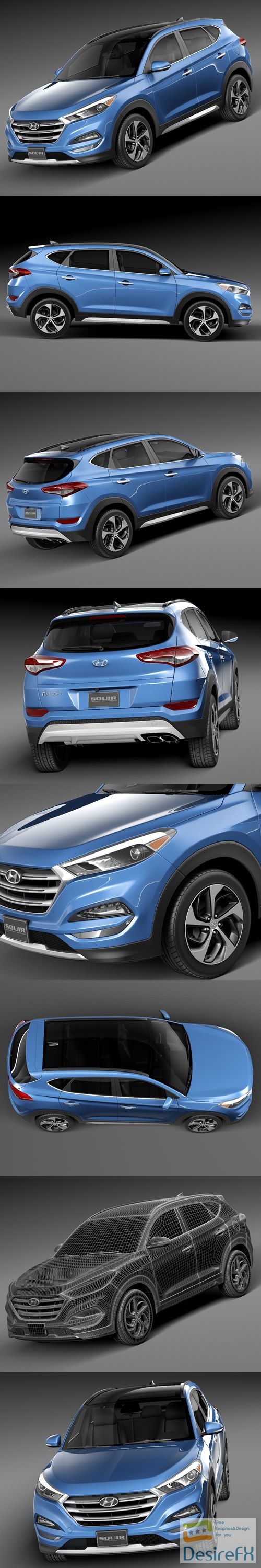 Hyundai Tucson 2016 3D Model