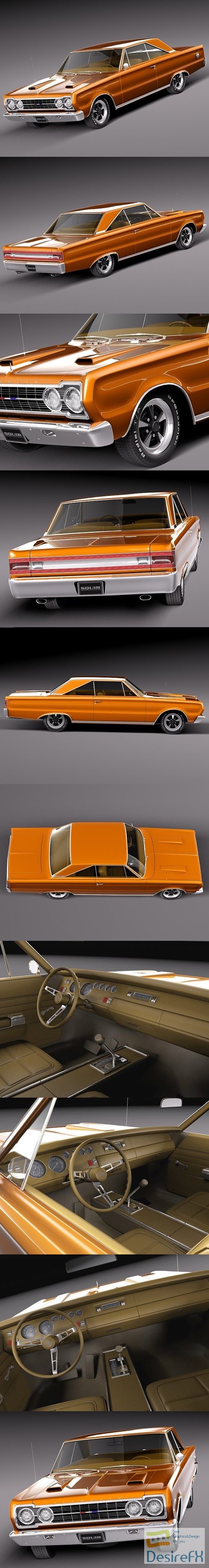 Plymouth GTX 1967 3D Model