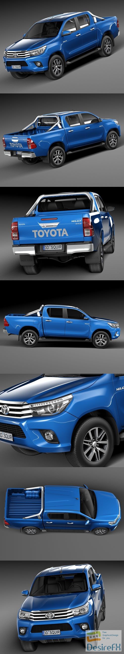 Toyota Hilux Double Cab 2016 3D Model