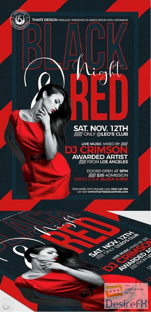 Black and Red Flyer Template V5 - 3745710