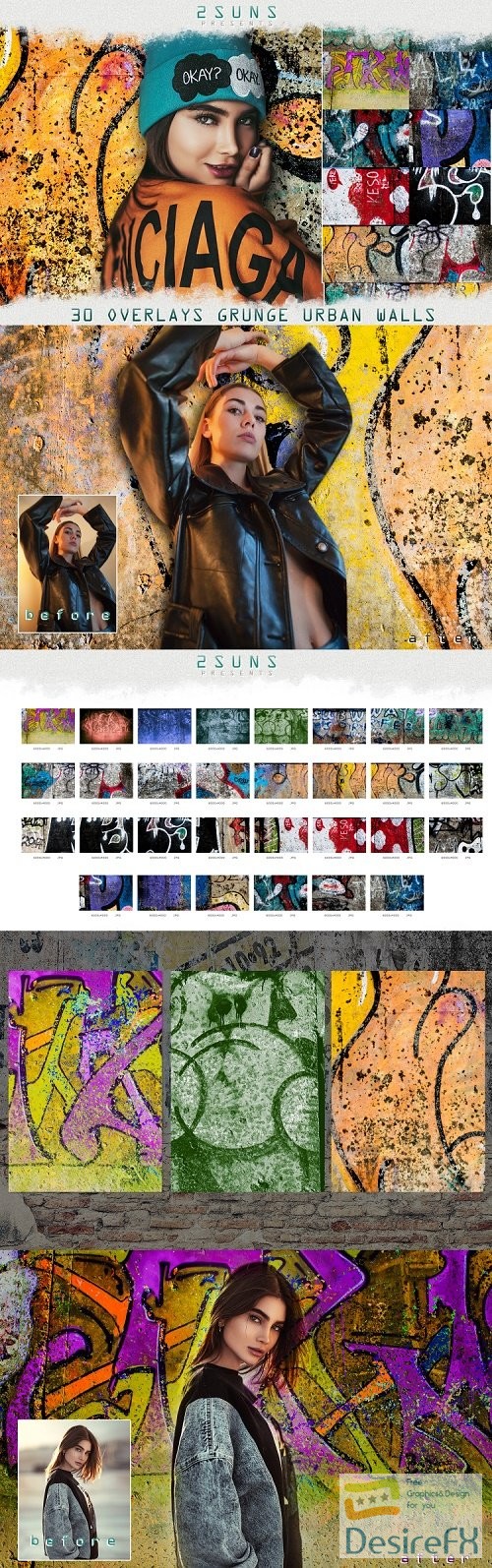 30 Urban grunge walls overlays graffity textures photo vol3 - 275018