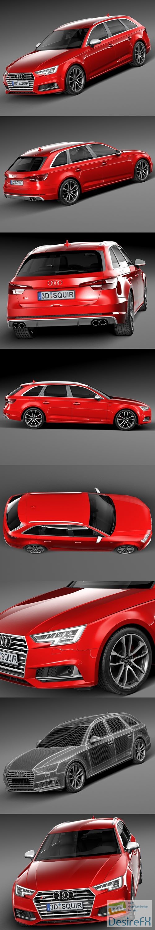 Audi S4 Avant 2017 3D Model