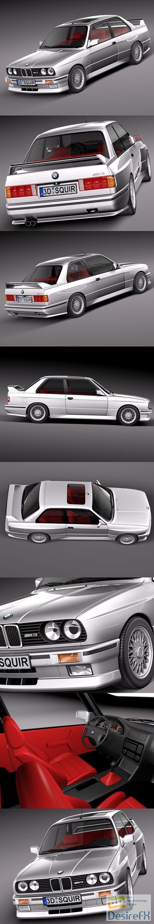 BMW M3 e30 1985-1991 3D Model