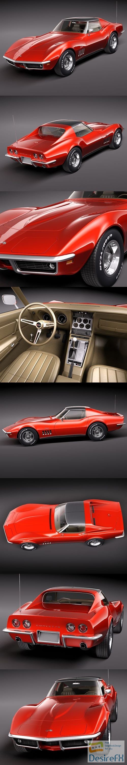 Chevrolet Corvette C3 1969 3D Model