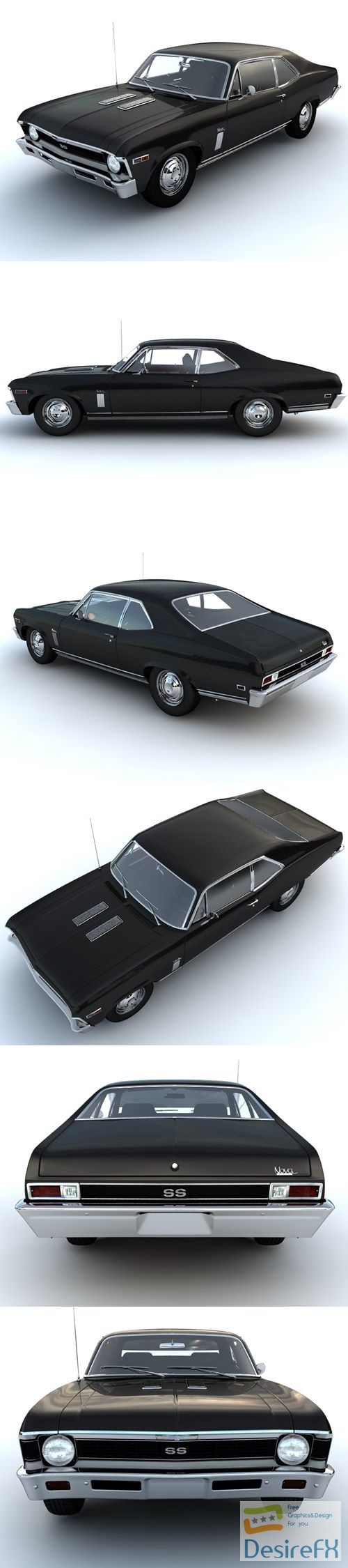 Chevrolet Nova SS 396 1969 3D Model