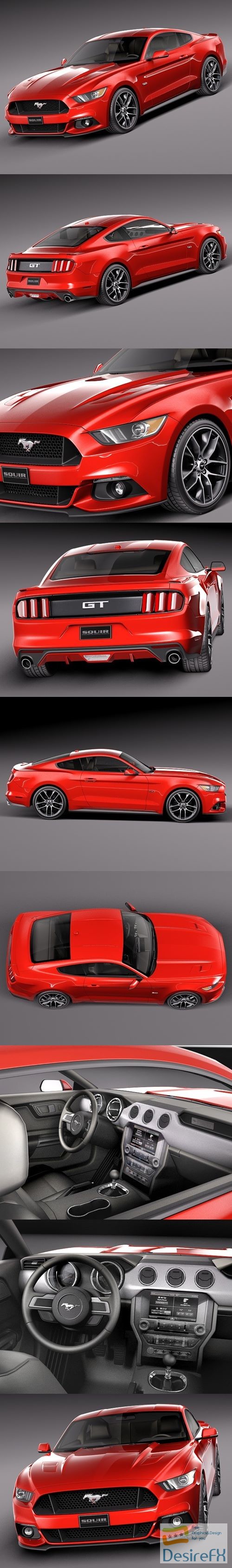 Ford Mustang GT 2015 3D Model