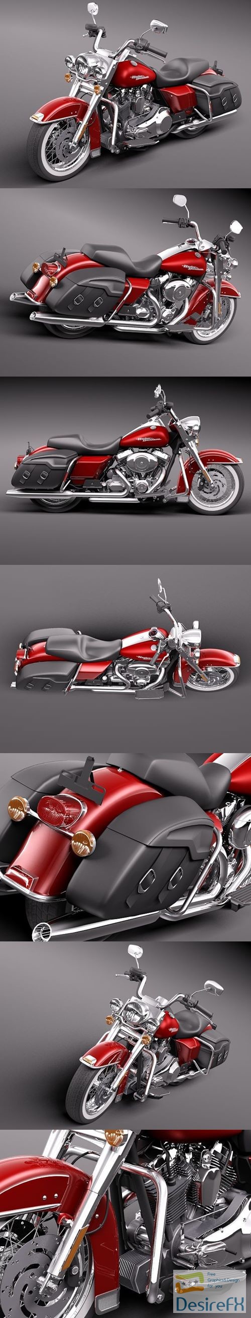 Harley Davidson Road King Classic 2011 3D Model