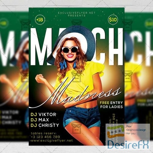 PSD Seasonal A5 Template - March Madness 2019 Flyer