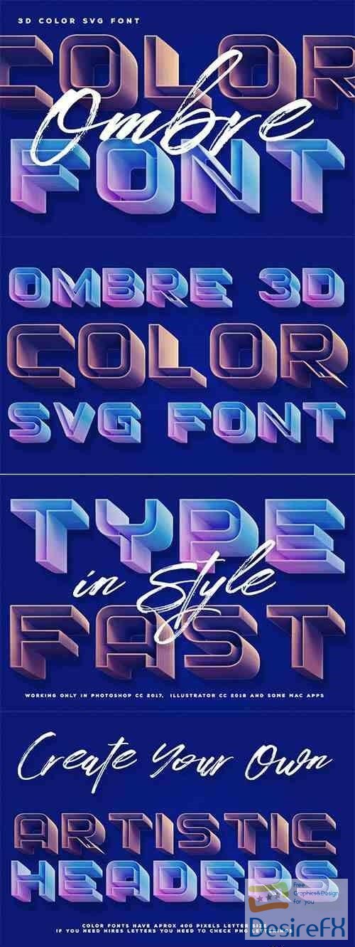 Ombre Color Font