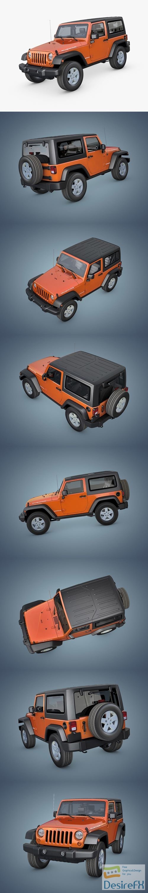 Jeep Wrangler Rubicon 2007 3D Model