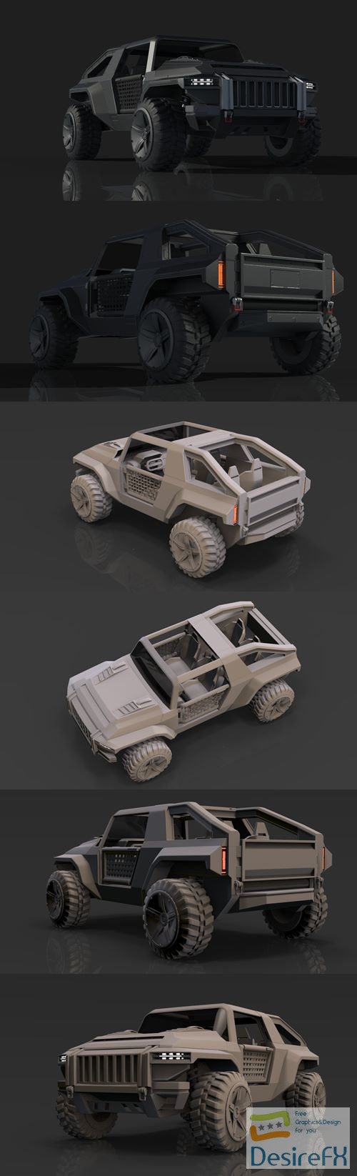 Jeep Cactus Concept 3D Model