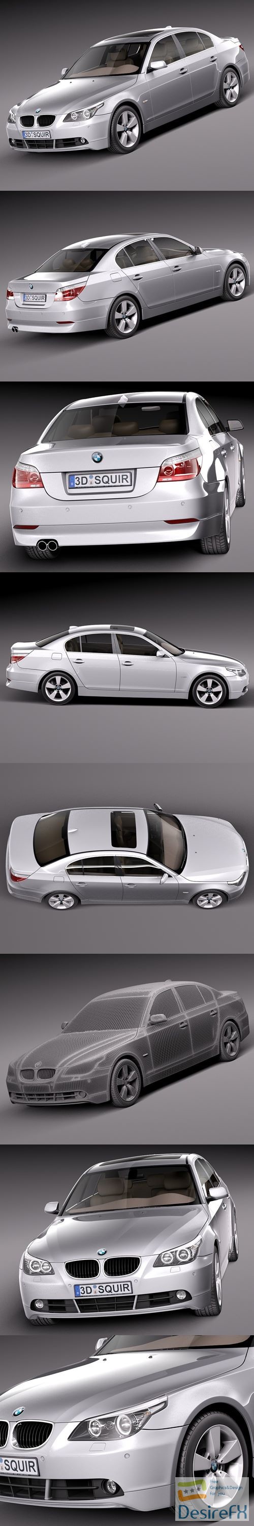 BMW 5-Series E60 sedan 2004-2010 3D Model