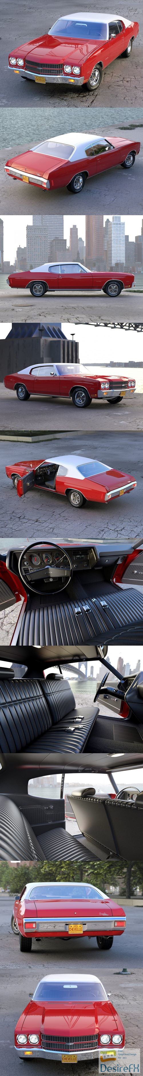 Chevelle Coupe 1970 3D Model