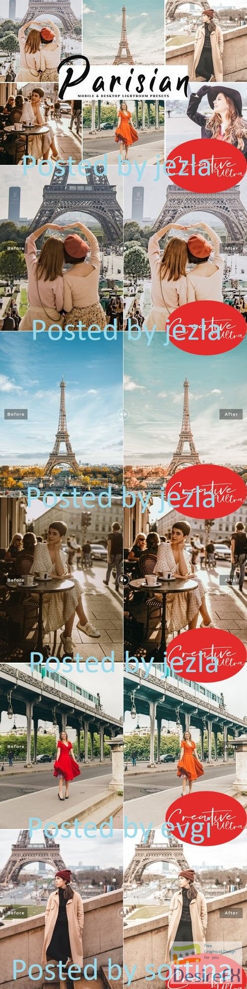 Parisian Mobile & Desktop Lightroom Presets