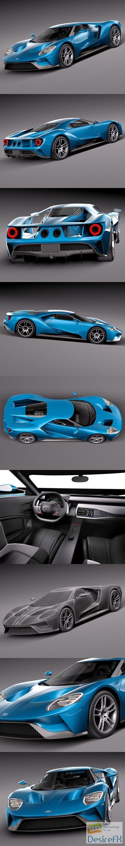 Ford GT 2017 3D Model