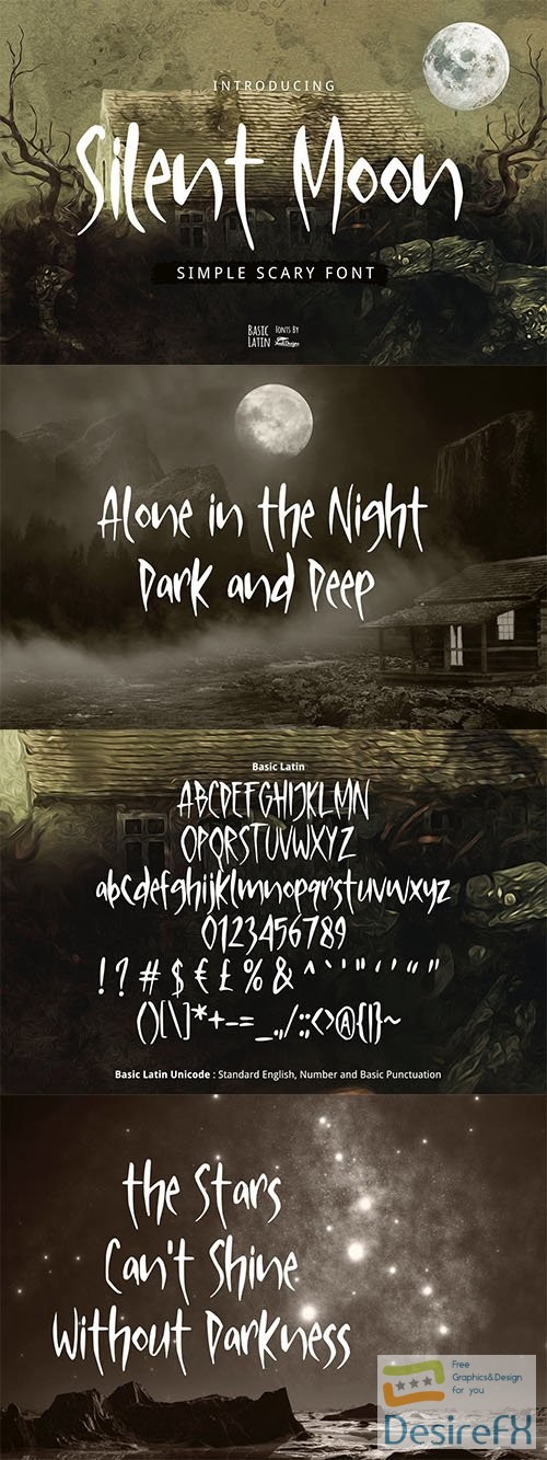 Silent Moon Scary Font