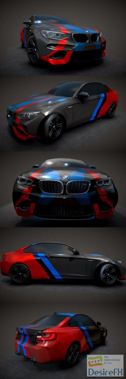 BMW M2 Custom Racing 3D Model