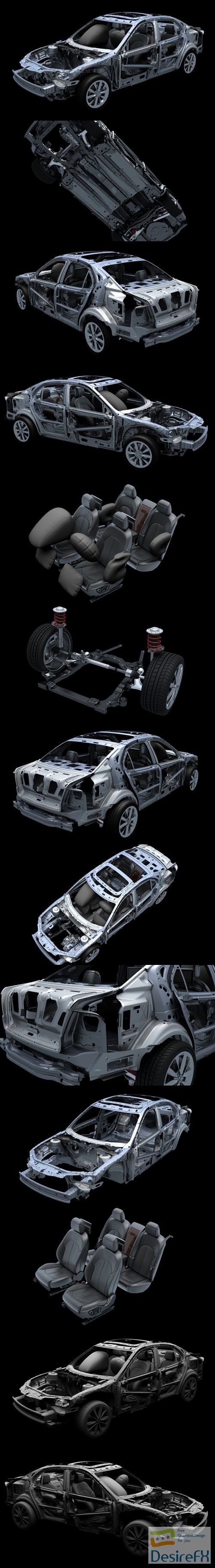 Car Frame 02 3D Model