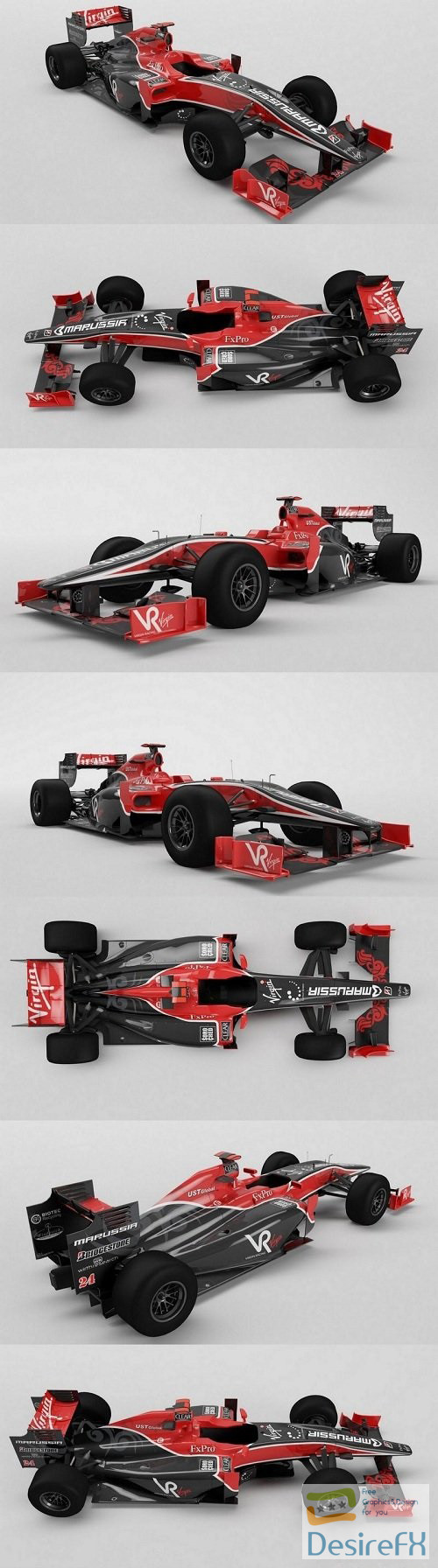 Virgin Formula-1 Bolide 3D Model