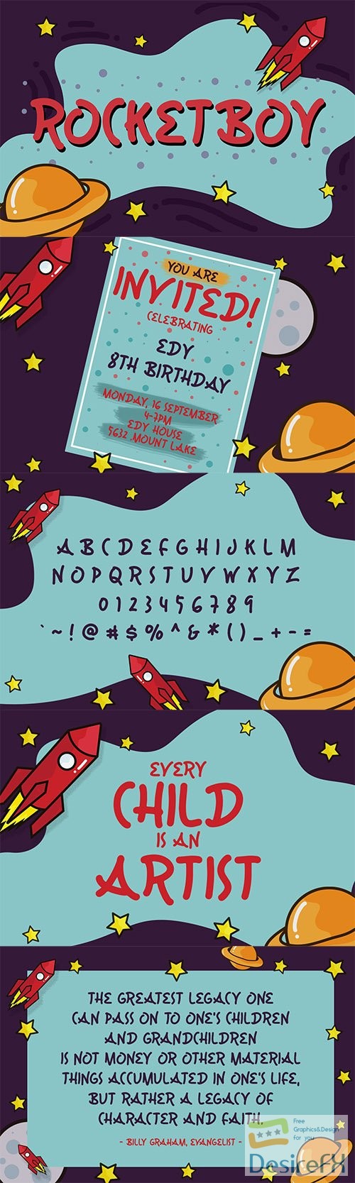 Rocketboy - Fun Children Typeface