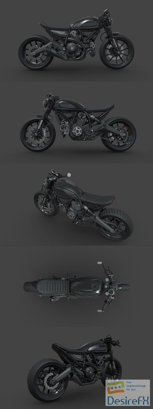 Ducati Scrambler by ZeusCustom 3D Model