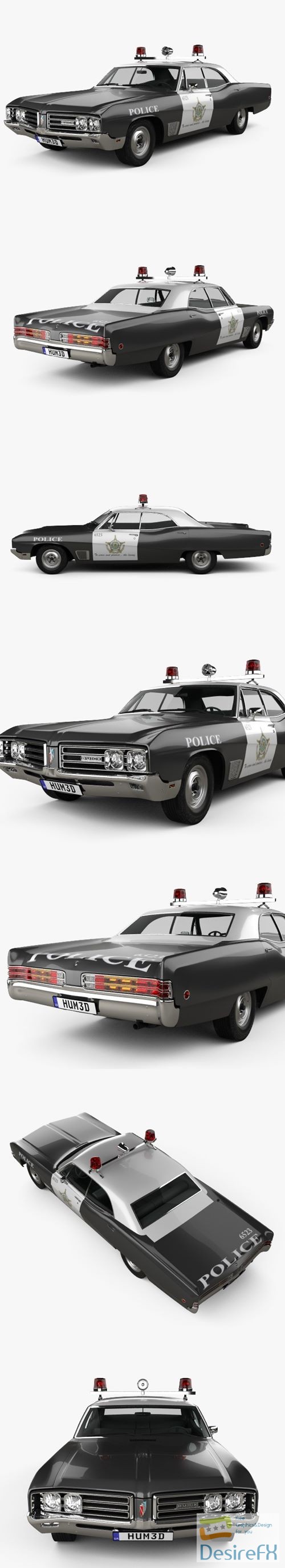 Buick Wildcat Police 1968 3D Model